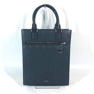 Dior Tote Bag Vertical Bag Safari logo Shoulder Bag Hand Bag Leather Black